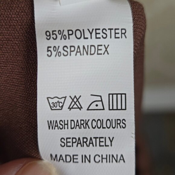 Zestora Size Small Brown 2 Piece Pant Set Bateau Neckline Elastic Pull On Pants - Picture 14 of 15